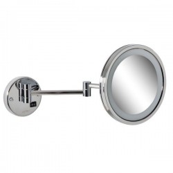 GEESA Miroir à barbe, ø 215 mm, LED illumination, 3x grossisant, double bras