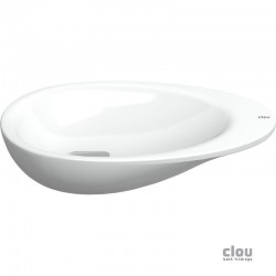 clou First vasque lave-mains sans plage pour robinet, avec bonde libre, céramique blanche: CL/03.03110