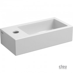 clou Flush 3 lave-mains avec trou pour robinet et bonde libre, à gauche, céramique blanche: CL/03.03032