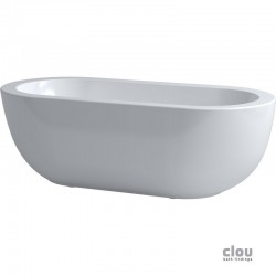 clou InBe baignoire libre avec bonde pop-up, trop-plein et siphon, ovale, acrylique blanc: IB/05.40102