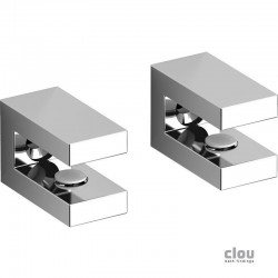 Clou Quadria set de 2 supports pour tablette, chrome. Epaisseur max. du verre 6mm