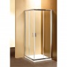 Ponsi Paroi de douche carré avec porte coulissante 70x70 cm - Banio