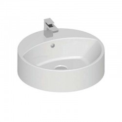 Banio-Design Lavabo rond diamètre 45 cm avec le trou du robinet
