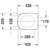 DURAVIT D-Code lunette D-CODE     BLANC CHARN.INOX, avec SOFTCLOSE: 0067390000