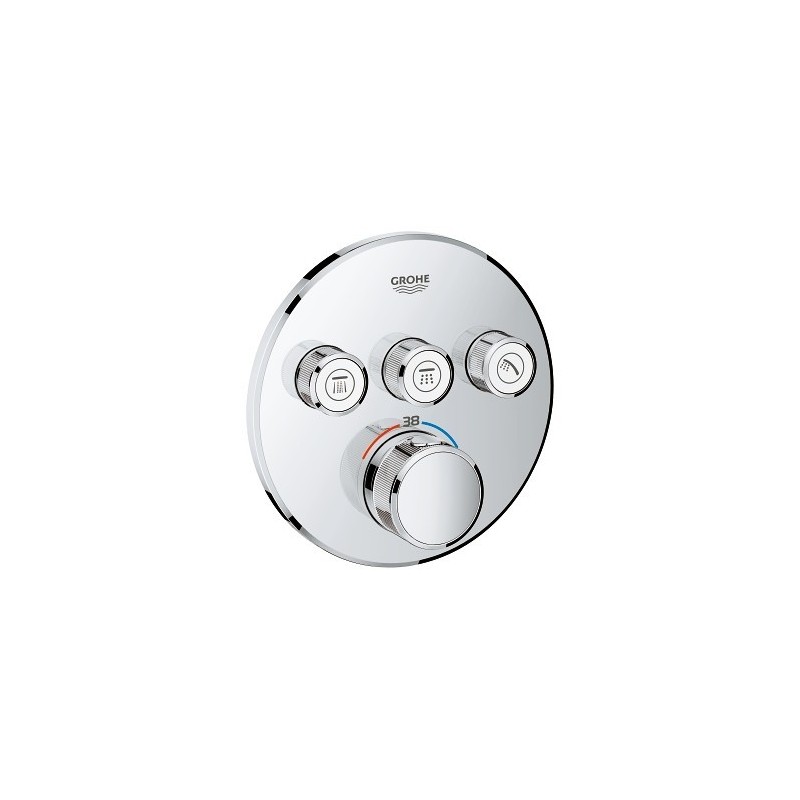 Grohe SmartControl thermostat encastré, 3 sorties, rond: 29121000