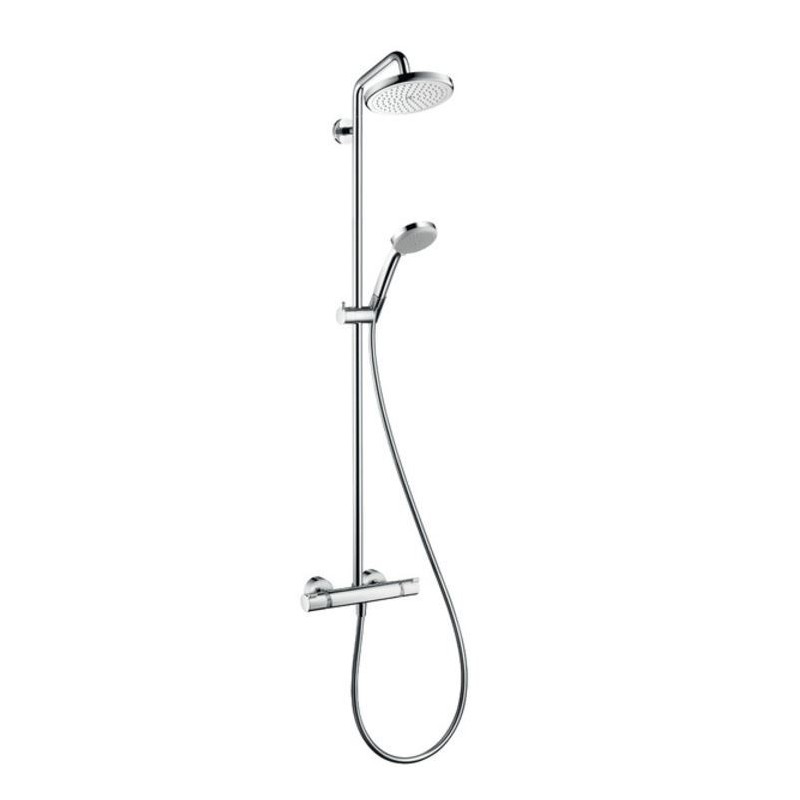 Hansgrohe Showerpipe Croma 220 EcoSmart - Chrome | Banio salle de bain