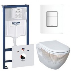 Grohe Pack Design cuvette suspendue structure d'or - Banio salle de bain