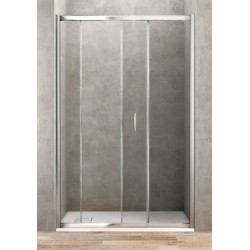Porte de douche coulissante de 140 cm de large - Banio salle de bain