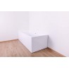 Baignoire Design-Bright 178x80x60 cm en un bloc Ilot centrale blanc brillant