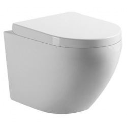 Banio-Gary WC suspendu compact sans bride rimless avec abattant softclose et easyrelease - Blanc