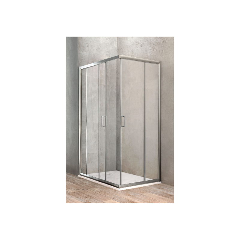Ponsi Paroi de douche avec porte coulissante 70x100 cm - Banio
