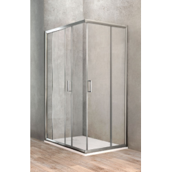 Ponsi Paroi de douche rectangulaire avec porte coulissante 90x120 cm