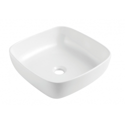 Design Anubit Lavabo à poser carré 405 - Blanc | Banio salle de bain