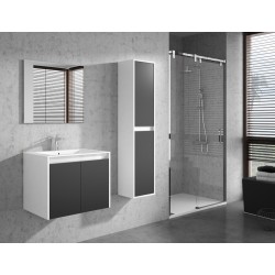 Banio Design Felino Meuble salle de bain complet - Blanc/Gris | Banio