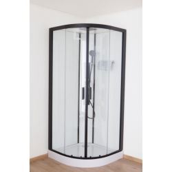 Banio Pedra Cabine de douche 90x90x200 cm - Noir/Blanc | Banio salle de bain