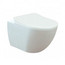 Banio wc suspendu rimless - Blanc mat