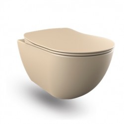 Banio wc suspendu rimless avec fonction bidet - Cappucino (beige) mat