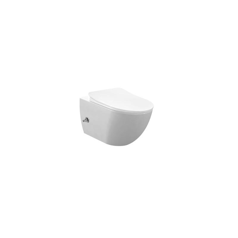 Banio Design wc suspendu avec bidet et avec robinet d'eau froide - Blanc | Banio