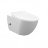 Banio Design wc suspendu avec bidet et robinet d'eau chaude/froide - Blanc | Banio
