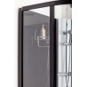 Cabine de douche Adamo de 100x100x215cm  noir/blanc sans robinet