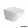 Geberit autoportant Pack Duofix Delta avec Duravit pack WC suspendue Durastyle Rimless en durafix - Touche blanc carré