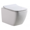 Geberit autoportant Pack Banio-Gert wc suspendu Blanc avec Geberit Duofix Delta et touche blanc carré Complet