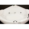 Baignoire d'angle Olivo avec balnéo Whirlpool 150x150cm blanc