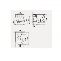 Geberit Duofix pack WC cuvette suspendu design rimless basalt mat et touche chrome brillant/mat complet