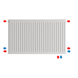 Radiateur à panneaux en acier pour chauffage centrale 6 connection T22 300x800-786w