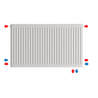 Radiateur à panneaux en acier pour chauffage centrale 6 connection T22 300x800-786w