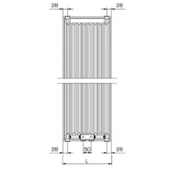 Banio radiateur vertical design face lisse typeT22  2000x700