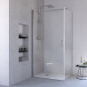 Ponsi porte de douche pivotante avec verre securit 6mm 69-72x195cm - chrome
