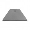 receveur de douche plat en pierre composite veroni madison gris 180x90x3cm