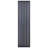 Banio radiateur ovale design vertical simple - 180x47,2cm 790w noir mat