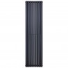 Radiateur chauffage central verticale ovale noir double 1800x472 mm 8 elements 1640w