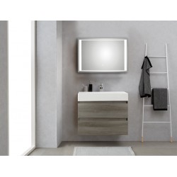 Pelipal meuble de salle de bain avec miroir de luxe Bali80 - graphite
