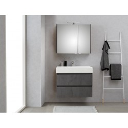 Pelipal meuble de salle de bain avec armoire miroir Bali80 - gris foncé