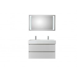 Pelipal meuble de salle de bain avec miroir de luxe Bali100 - blanc
