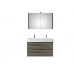 Pelipal meuble de salle de bain avec armoire miroire Bali100 - graphite