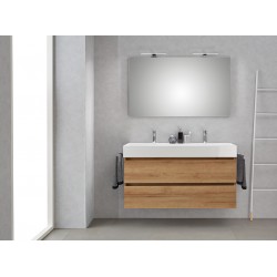 Pelipal meuble de salle de bain avec miroir Bali120 - chêne clair