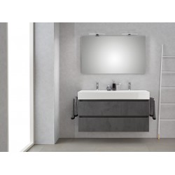 Pelipal meuble de salle de bain avec miroir Bali120 - gris foncé