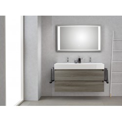 Pelipal meuble de salle de bain avec miroir de luxe Bali120 - graphite