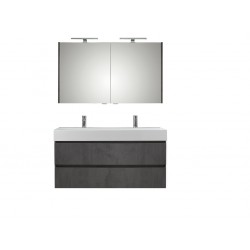 Pelipal meuble de salle de bain avec armoire miroire Bali120 - gris foncé