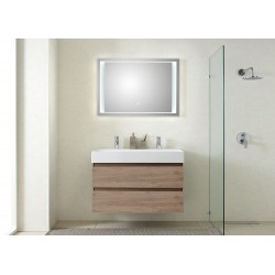 Pelipal meuble de salle de bain avec miroir de luxe Bali101 - chêne terra