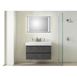 Pelipal meuble de salle de bain avec miroir de luxe Bali101 - gris foncé