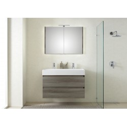 Pelipal meuble de salle de bain avec armoire miroir Bali101 - graphite