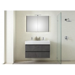 Pelipal meuble de salle de bain avec armoire miroir Bali101 - gris foncé