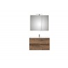 Pelipal meuble de salle de bain avec armoire miroir Calypsos90 - chêne foncé