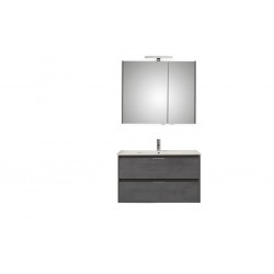 Pelipal meuble de salle de bain avec armoire miroir Calypsos90 - gris foncé