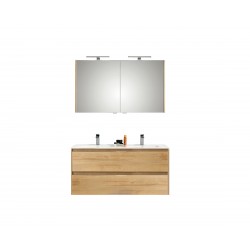 Pelipal meuble de salle de bain avec armoire miroir Calypsos120 - chêne clair